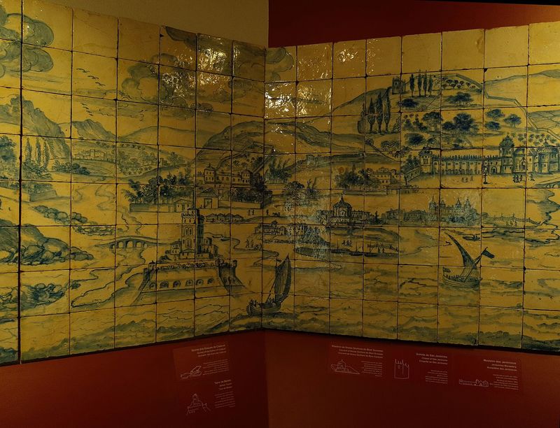 The vast blue-and-white azulejo panorama of pre-earthquake Lisbon at the Museu Nacional do Azulejo, Lisbon